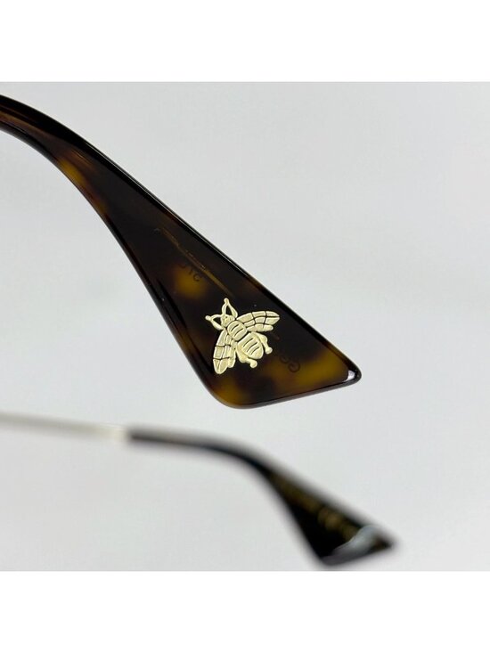 Gucci Gradient Sunglasses Eyewear Bumblebee Web Metal Gold Green Red